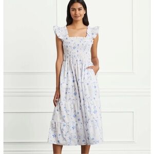 Hill House Blue Floral Midi Dress